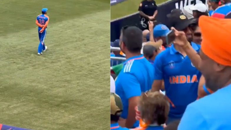 Fans Chant 'Diwali Ho Ya Holi, Anushka Loves Kohli' Towards Virat Kohli During IND vs USA ICC T20 World Cup 2024 Match, Video Goes Viral