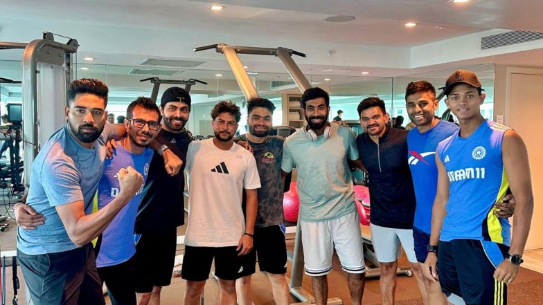 Jasprit Bumrah Poses With Teammates After Gym Session Ahead of India vs Canada T20 World Cup 2024 Match in Florida (See Post)