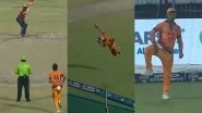 Abhishek Das Takes Sensational One-Handed Diving Catch, Performs &lsquo;Shikhar Dhawan&rsquo; Celebration During Rashmi Medinipur Wizards vs Adamas Howrah Warriors Bengal Pro T20 League 2024 Match (Watch Video)