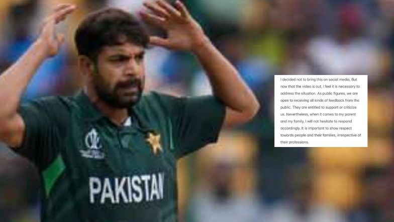 Haris Rauf Reacts After Video of His Ugly Spat With Fan Goes Viral Following Pakistan’s T20 World Cup 2024 Exit, Writes ‘I Decided Not To Bring This…’ (See Post)