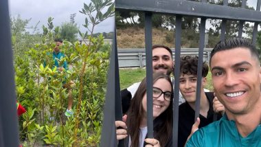 Cristiano Ronaldo Goes Past Bushes to Click Selfies With Fans Ahead of Portugal's UEFA Euro 2024 Opener Against Czech Republic, Pics Go Viral