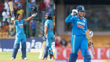 IND-W vs SA-W 2nd ODI 2024: Smriti Mandhana, Harmanpreet Kaur’s Centuries Help India Post 325/3 Against South Africa in Bengaluru