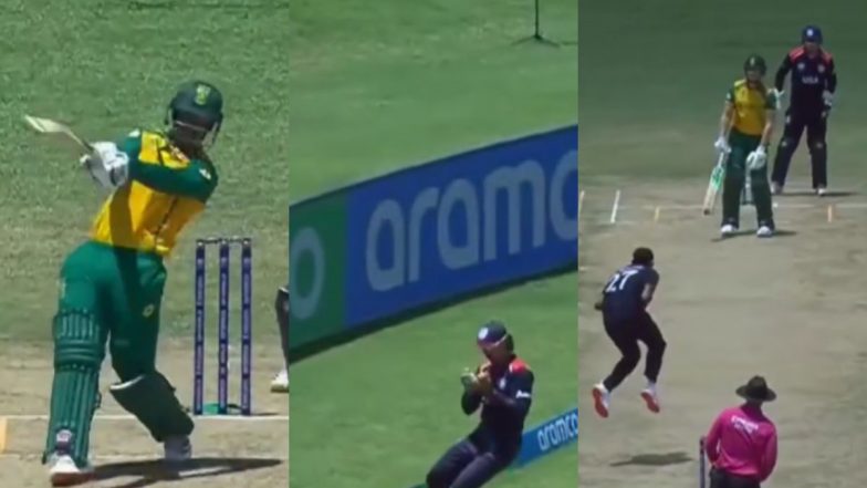 Two Wickets in Two Balls! Harmeet Singh Dismisses Quinton de Kock and David Miller Off Consecutive Deliveries During USA vs SA T20 World Cup 2024 Super 8 Match (Watch Video)