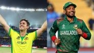 Australia vs Bangladesh Free Live Streaming Online, ICC Men&rsquo;s T20 World Cup 2024 Super 8: How To Watch AUS vs BAN Cricket Match Live Telecast on TV?