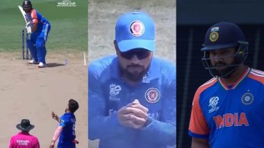 Rohit Sharma Wicket Video: Watch Indian Captain Get Out Cheaply Trying to Attack Fazalhaq Farooqi During IND vs AFG ICC Men’s T20 World Cup 2024 Super Eight Match