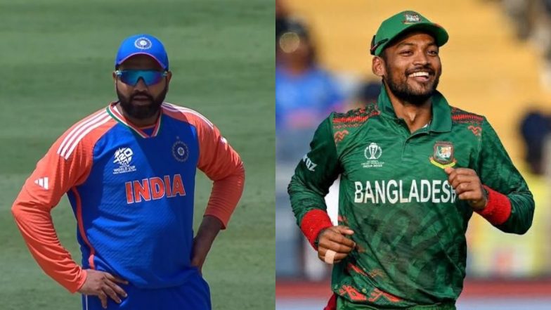 How to Watch IND vs BAN ICC T20 World Cup 2024 Free Live Streaming Online? Get Telecast Details of India vs Bangladesh Twenty20 Cricket Match on TV with Time in IST