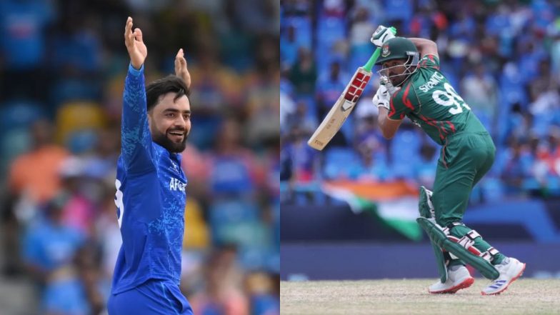 How to Watch AFG vs BAN ICC T20 World Cup 2024 Free Live Streaming Online? Get Telecast Details of Afghanistan vs Bangladesh Twenty20 Cricket Match on TV with Time in IST