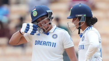 Smriti Mandhana, Shafali Varma Smash Unbeaten Half-Centuries To Put Up 130-Run Stand in First Session on Day 1 of Only IND-W vs SA-W Test Match