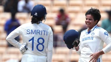 IND-W vs SA-W One-Off Test 2024: Shafali Varma's Double Century, Smriti Mandhana's Century Help India Women Dominate With the Bat As They Reach 525/4 Against South Africa On Day 1
