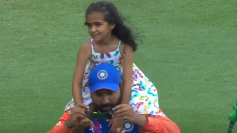 Rohit Sharma Carries Daughter Samaira On His Shoulders During Celebrations After India Win ICC T20 World Cup 2024 Title With Win Over South Africa (See Pic)