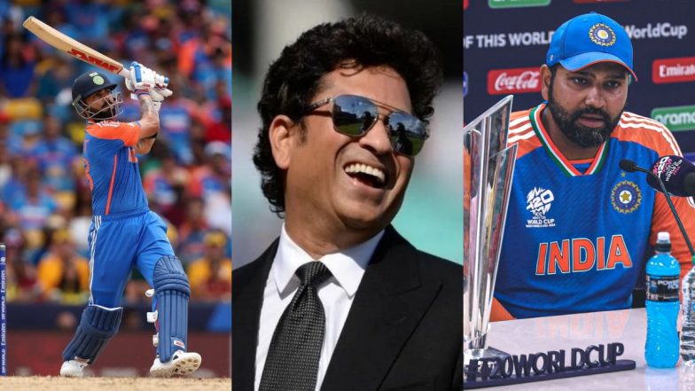 Sachin Tendulkar Posts Congratulatory Message for Virat Kohli and Rohit Sharma As Both Players Retire From T20I Cricket After IND vs SA ICC T20 World Cup 2024 Final (See Post)