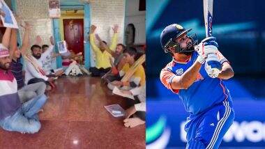 Hanuman Chalisa For Team India’s Win Against Ireland! Fans in Varanasi Temple Pray to Lord Hanuman Ahead of IND vs IRE T20 World Cup 2024 (Watch Video)