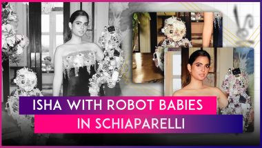 Isha Ambani Elevates Glamour In Schiaparelli Couture, Strikes A Pose With Futuristic Robot Babies