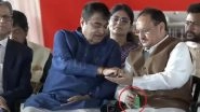 JP Nadda Was Chewing Gutka on Stage? Video of Health Minister Sharing Yogi Kanthika With Nitin Gadkari Goes Viral With Fake Claim, Know the Truth Here