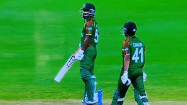 Viral Video Claims Jaker Ali Consulted Bangladesh Dugout Before Helping Tanzim Hasan Sakib Take DRS During BAN vs NEP T20 World Cup 2024 Match, Fans Ask ‘Is It Allowed?