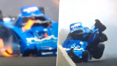 NHRA Legend John Force, 75, Rushed to Hospital After Fiery Crash As Engine of His Car Explodes During PlayNHRA Virginia Nationals (Watch Video)