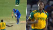 Kagiso Rabada Castles Mohammad Nabi With a Cracking Delivery During SA vs AFG ICC T20 World Cup 2024 Semi-Final (Watch Video)