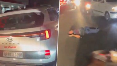 Kanpur Hit-and-Run Shocker: Man Killed After Being Run Over by Car While Trying to Stop Driver From Fleeing Accident Spot, Accused Arrested After Video Goes Viral