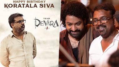 Jr NTR and Team Devara Extend Birthday Wishes to ‘Genius Director’ Koratala Siva in a Special Way (Watch Video)