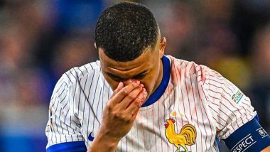 Kylian Mbappe Suffers a Broken Nose During France’s 1–0 Win Over Austria in UEFA Euro 2024 (See Pics and Video)