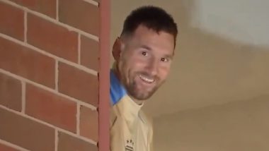 Lionel Messi Greets Fans From Hotel Room on His 37th Birthday in New Argentina Jersey Ahead of Copa America 2024 Match Against Chile (Watch Video)