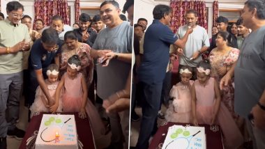 MS Dhoni Participates in Birthday Celebrations of His Friend in Ranchi, Video Goes Viral