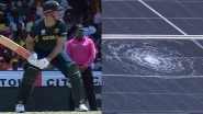 Mitchell Marsh&rsquo;s Massive Six Damages Solar Panel at Kensington Oval During AUS vs ENG ICC T20 World Cup 2024 Match (Watch Video)