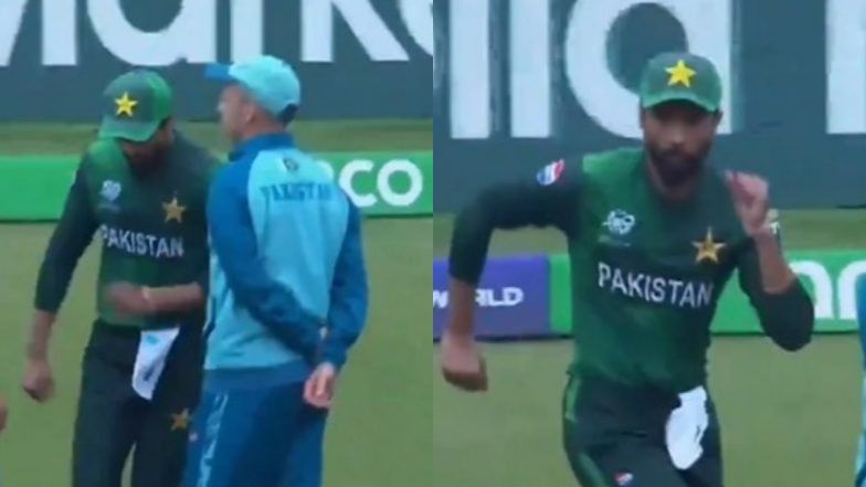 Pakistan Pacer Mohammad Amir Dances to 'Nagada Sang Dhol' Song During Rain Break in IND vs PAK T20 World Cup 2024 Match, Video Goes Viral