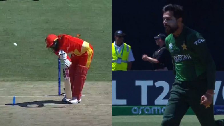 Mohammad Amir Castles Navneet Dhaliwal With Stunning In-Swinger During PAK vs CAN ICC T20 World Cup 2024 Match (Watch Video)