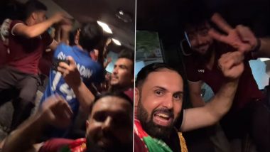 Mohammad Nabi Shares Video of Afghanistan Cricketers Celebrating Their ICC T20 World Cup 2024 Semi-Final Qualification By Dancing to the Tunes of Dwayne Bravo's 'Champion' Song