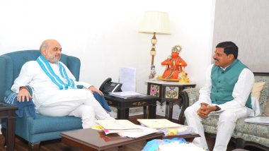 Madhya Pradesh CM Mohan Yadav Calls on Amit Shah, Other Cabinet Ministers in Delhi, Discusses Important Issues Related to State (See Pics)