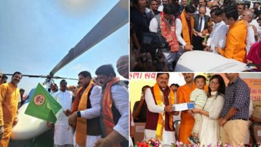 Madhya Pradesh CM Mohan Yadav Inaugurates PM Shri Religious Tourism Heli Service to Connect Mahakaleshwar and Omkareshwar Jyotirlingas (See Pics and Video)