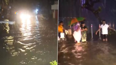 Mumbai Rains: Heavy Rainfall Batters Maximum City As South West Monsoon Arrives Two Days Ahead of Schedule, Netizens Share Videos of Waterlogged Streets