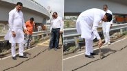 Mumbai: 'Cracks Develop on Atal Setu, India's Longest Sea Bridge', Says Maharashtra Congress President Nana Patole; Inspects MTHL
