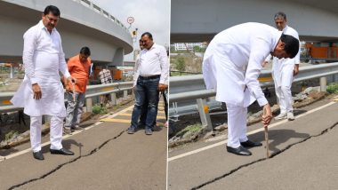 Mumbai: 'Cracks Develop on Atal Setu, India's Longest Sea Bridge', Says Maharashtra Congress President Nana Patole; Inspects MTHL