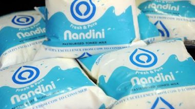 Nandini Milk Price Hike: Karnataka Government ‘Revises’ Milk Prices by Rs 2 With Additional 50 ml in Every Pouch