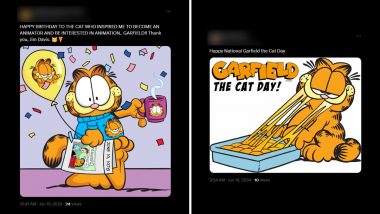 National Garfield the Cat Day 2024 Pictures: Netizens Share Adorable GIFs and Images on X to Celebrate the Beloved Cat