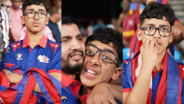 From Joy to Despair! Nepal Fan's Animated Reactions Go Viral as Rohit Paudel and Co Lose to South Africa By One Run in T20 World Cup 2024 (Watch Video)