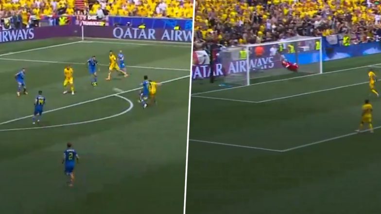 Nicolae Stanciu Scores With Stunning Right-Footed Top of the Box Strike During Romania vs Ukraine UEFA Euro 2024 Match, Video Goes Viral