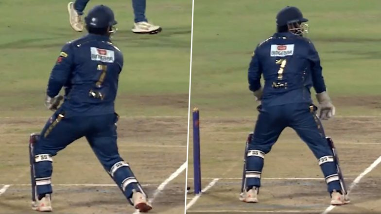 Wicketkeeper Nikhil Naik Performs Dance Steps Before Running Out Siddharth Mhatre During Kolhapur Tuskers vs Ratnagiri Jets MPL 2024 Match, Video Goes Viral