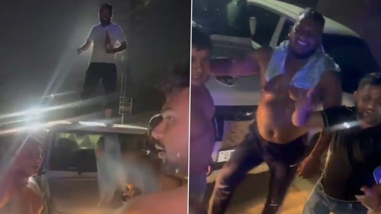 Noida: Half-Naked Men Create Nuisance in Middle of Road While Drinking Alcohol in Public, Police Register Case After Video Surfaces