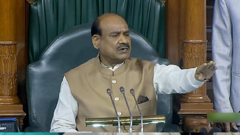 ‘Mantriji Haath Jeb Se Bahar’: Om Birla Raps Minister Over Hand in Pocket Inside Parliament House (Watch Video)