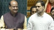 Rahul Gandhi Congratulates Om Birla on Being Elected as Lok Sabha Speaker, Urges Him to Allow Voice of Opposition and Defend Constitution of India (Watch Video)