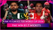 PAK vs CAN Stat Highlights ICC T20 World Cup 2024: Mohammad Amir, Mohammad Rizwan Help Pakistan Win First Match