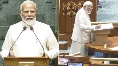 PM Narendra Modi Takes Oath As Member of 18th Lok Sabha Amid Chants of ‘Modi Modi’ (Watch Video)