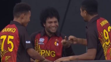 Papua New Guinea Players Engage in a Game of ‘Rock, Paper, Scissors’ As Rain in Trinidad and Tobago Delays Start of NZ vs PNG T20 World Cup 2024 Match (Watch Video)