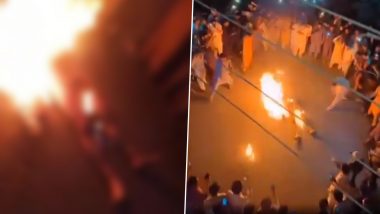 Pakistan: Disturbing Video of Burning Body of Man Lynched by Mob Over Alleged Desecration of Quran Goes Viral (Viewer Discretion Advised)