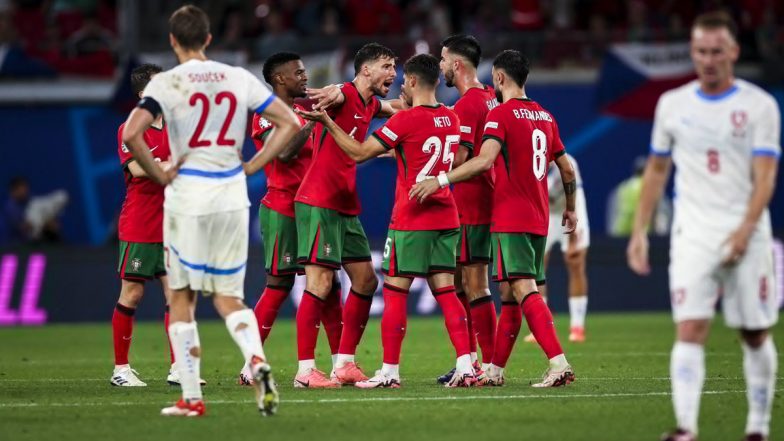 Portugal vs Slovenia, UEFA Euro 2024 Round of 16 Live Streaming and Match Time in IST: How to Watch Free Live Telecast of POR vs SVN on TV and Online Stream Details of Football Match in India?