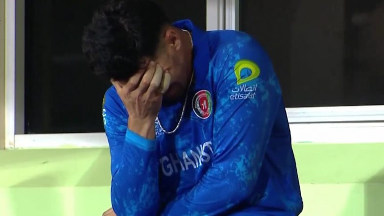 Rahmanullah Gurbaz Breaks Down in Tears After Afghanistan Make History By Qualifying for T20 World Cup 2024 Semifinals With Win Over Bangladesh (Watch Video)