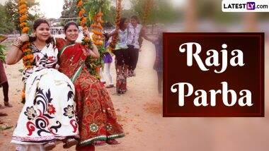 Raja Parba 2024 Wishes and Mithuna Sankranti HD Images: Send Raja Sankranti Messages, Wallpapers and SMS to Celebrate the Three Day Odisha Festival